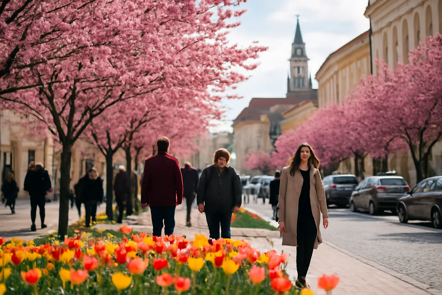 Cluj-Napoca îmbracă primăvara cu flori vibrante și culoare