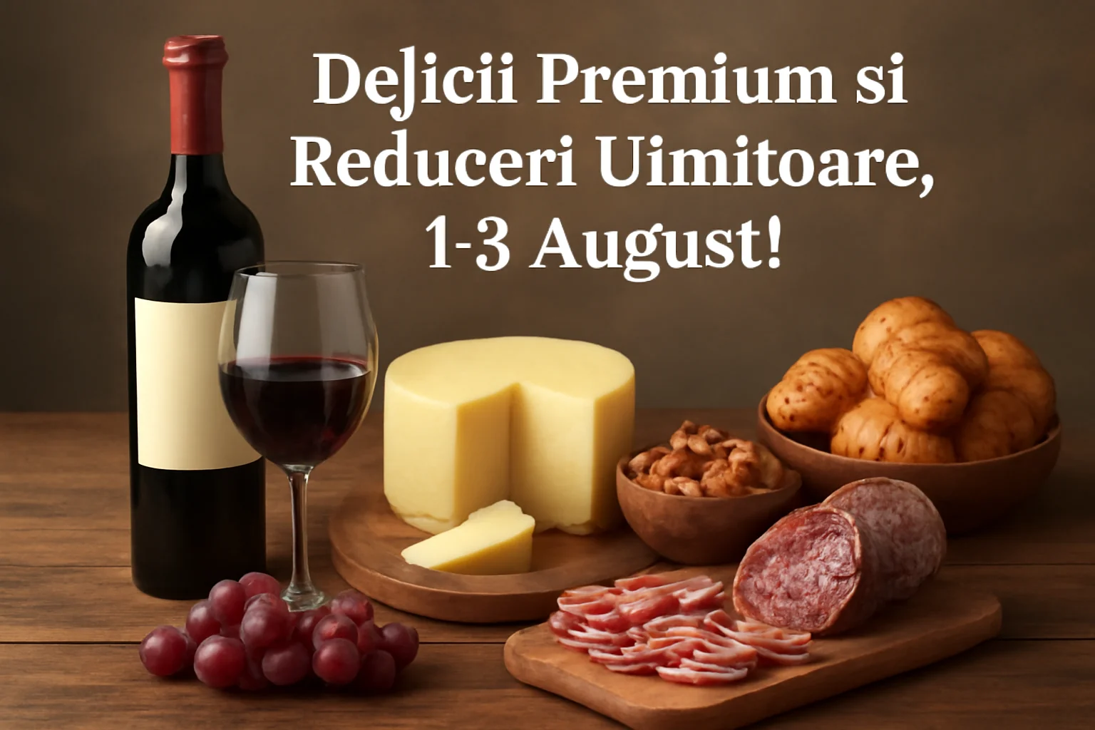 Delicii Premium și Reduceri Uimitoare, 1-3 August!