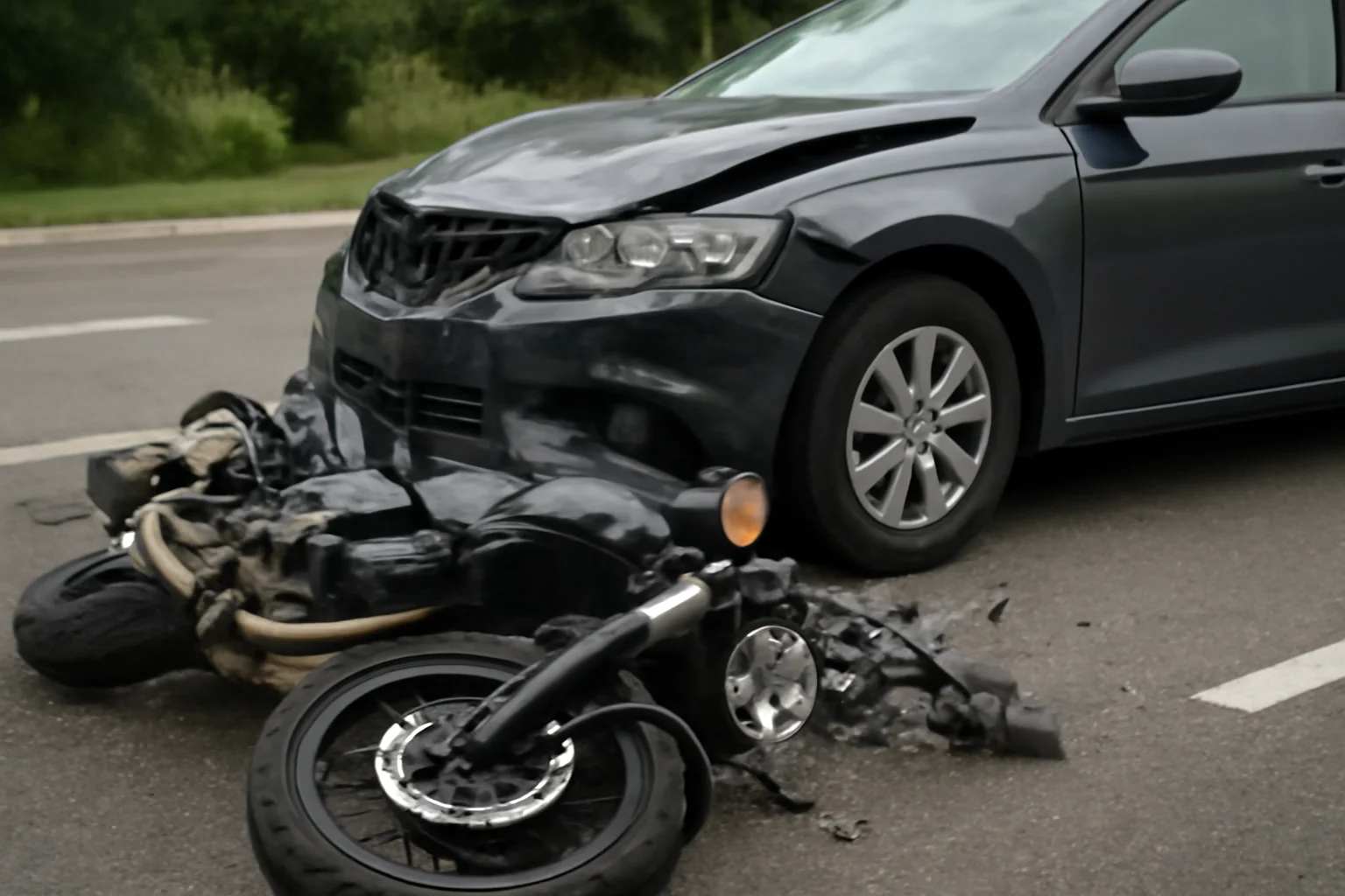 Incident Joi Seara între Motocicletă și Autoturism