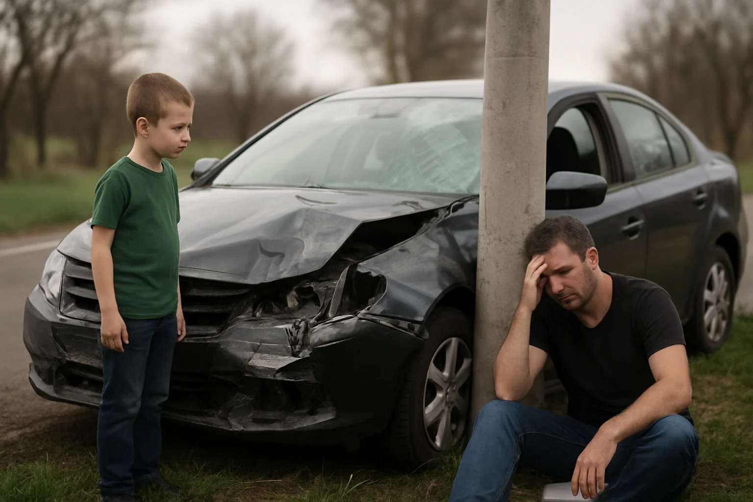 Accident în Mănăstirea, Cluj: Doi răniți, inclusiv un copil