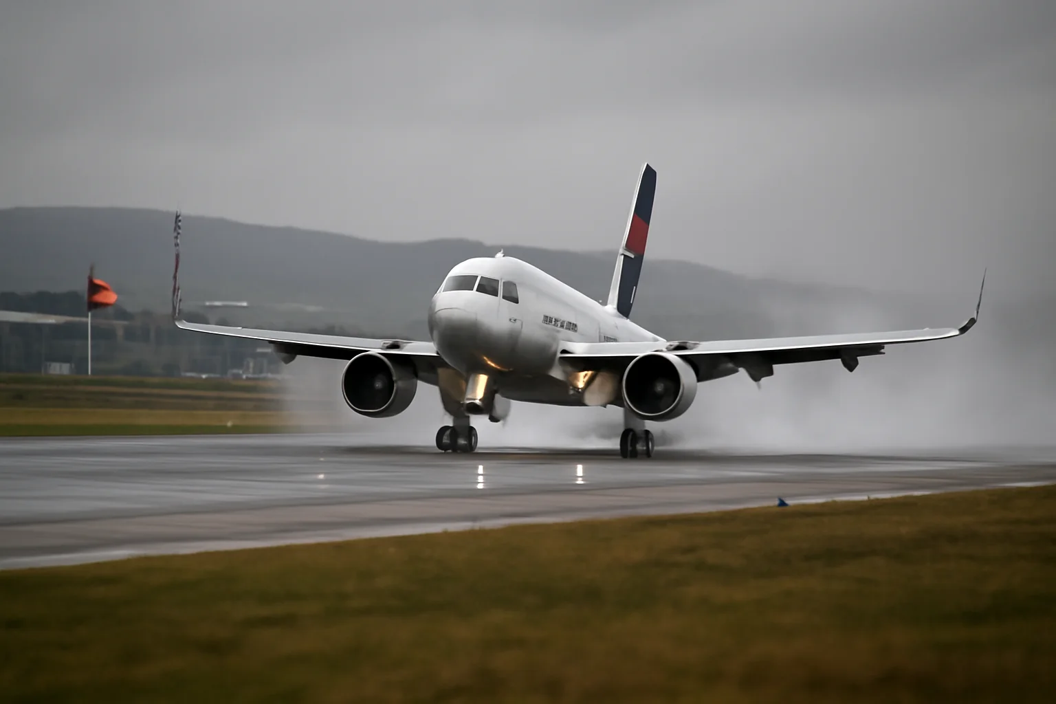 Aterizare dificilă pe vânt puternic la Aeroportul din Cluj