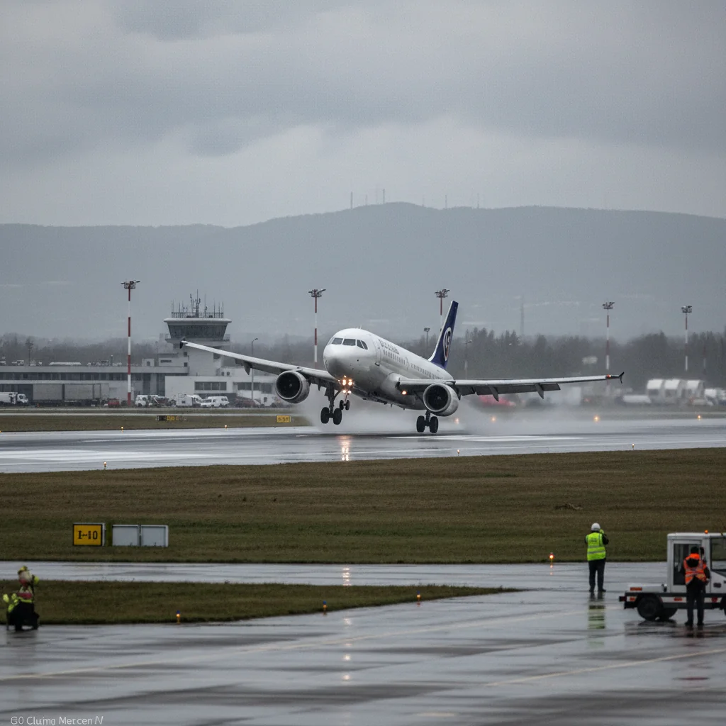 Aterizări laterale dificile pe Aeroportul Cluj-Napoca din cauza vântului puternic, fără victime