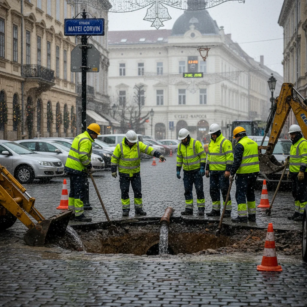 Avarie la rețeaua de apă potabilă în Cluj-Napoca în ultima zi a anului