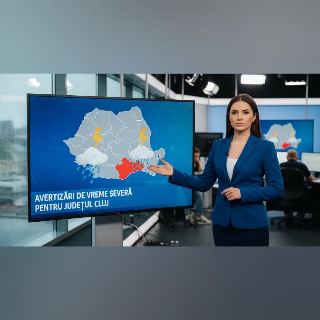 Avertizări de vreme severă la Cluj-Napoca: ninsoare, viscol și polei până duminică seara
