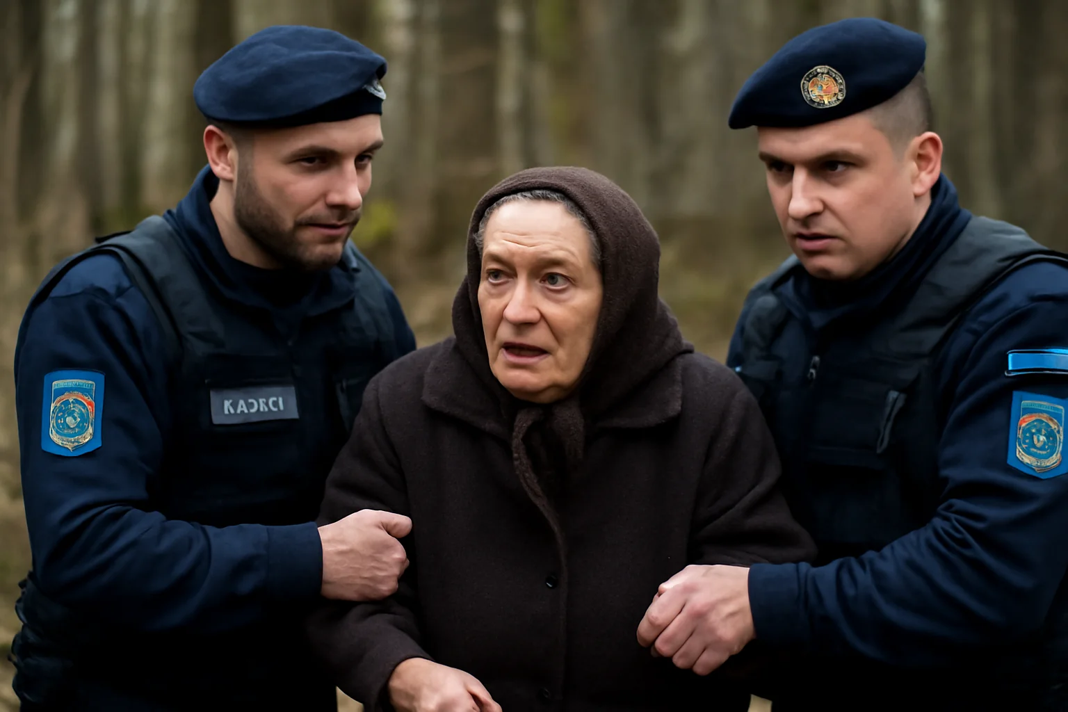 Bătrână din Râșca, rătăcită în pădure, găsită de jandarmii clujeni și readusă în siguranță la domiciliu, în județul Cluj