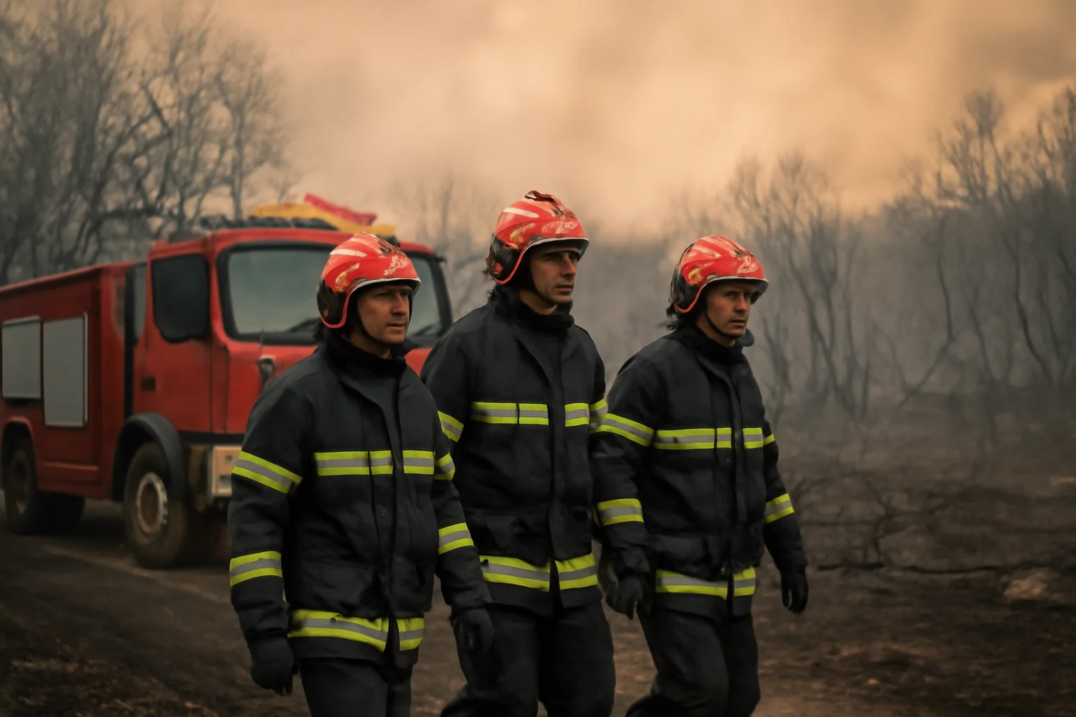 FOTO. Misiunea de succes a pompierilor români, inclusiv a unui clujean, în combaterea incendiilor din Grecia ajunge la final