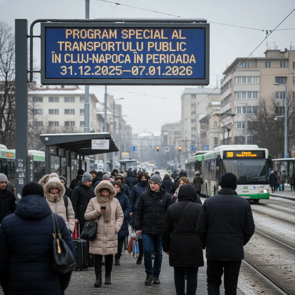 Program adaptat al transportului public în Cluj-Napoca pentru perioada 31 decembrie 2025 – 7 ianuarie 2026