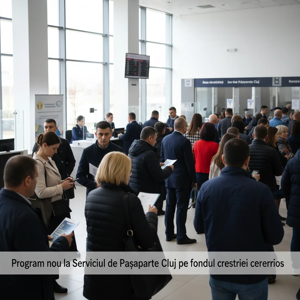Program modificat la Pașapoarte în Cluj-Napoca, după creșterea puternică a cererilor