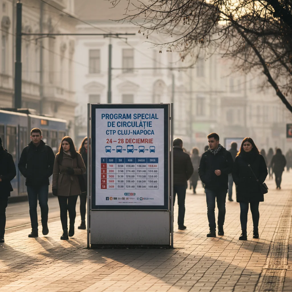 Program special pentru transportul public în Cluj-Napoca între 24 și 28 decembrie 2025