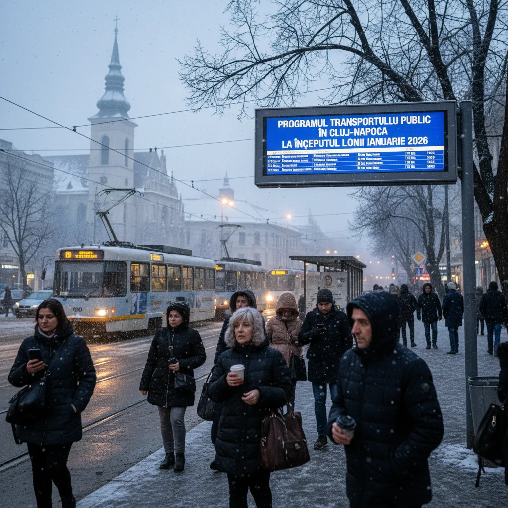 Program special pentru transportul public în Cluj-Napoca la început de ianuarie 2026