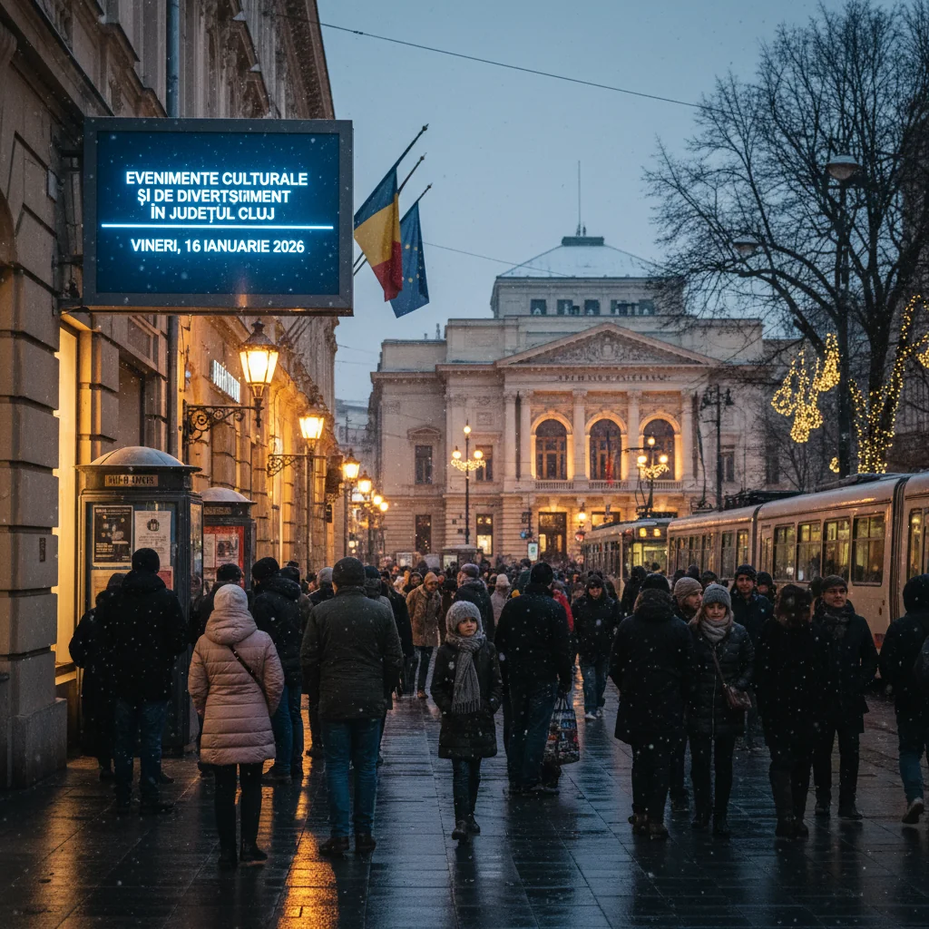 Program variat de evenimente culturale și de divertisment la Cluj-Napoca vineri, 16 ianuarie 2026
