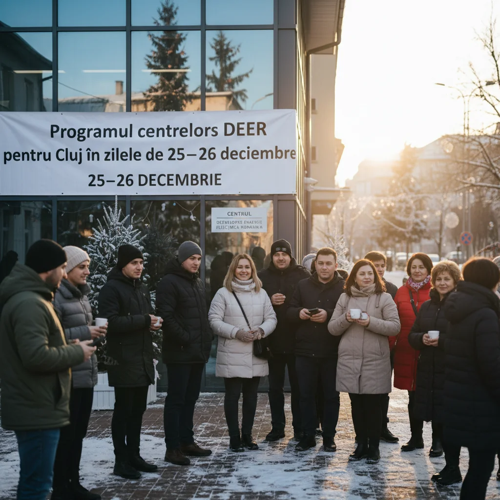 Programul centrelor DEER din Cluj-Napoca pentru 25–26 decembrie 2025: activitate doar prin telefon și online