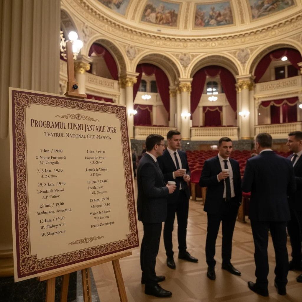 Programul lunii ianuarie 2026 la Teatrul Național Cluj-Napoca include „O noapte furtunoasă” la Sala Mare