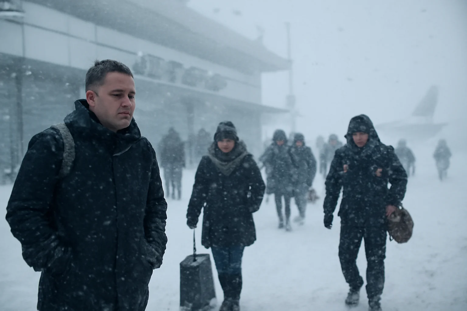 VIDEO. Curse aeriene Cluj-Napoca – București suspendate, aeroportul din București paralizat de viscol puternic