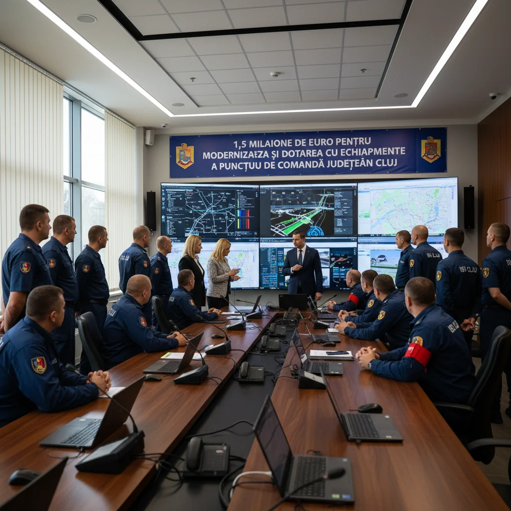 1,5 milioane euro pentru modernizarea și echiparea Punctului de Comandă Județean Cluj