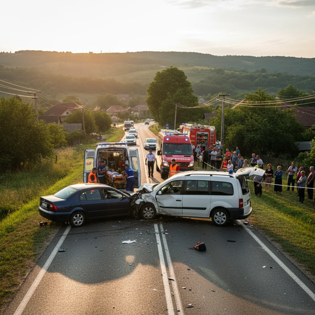 Accident rutier cu două victime pe DN1C, în comuna Iclod, aproape de Cluj-Napoca