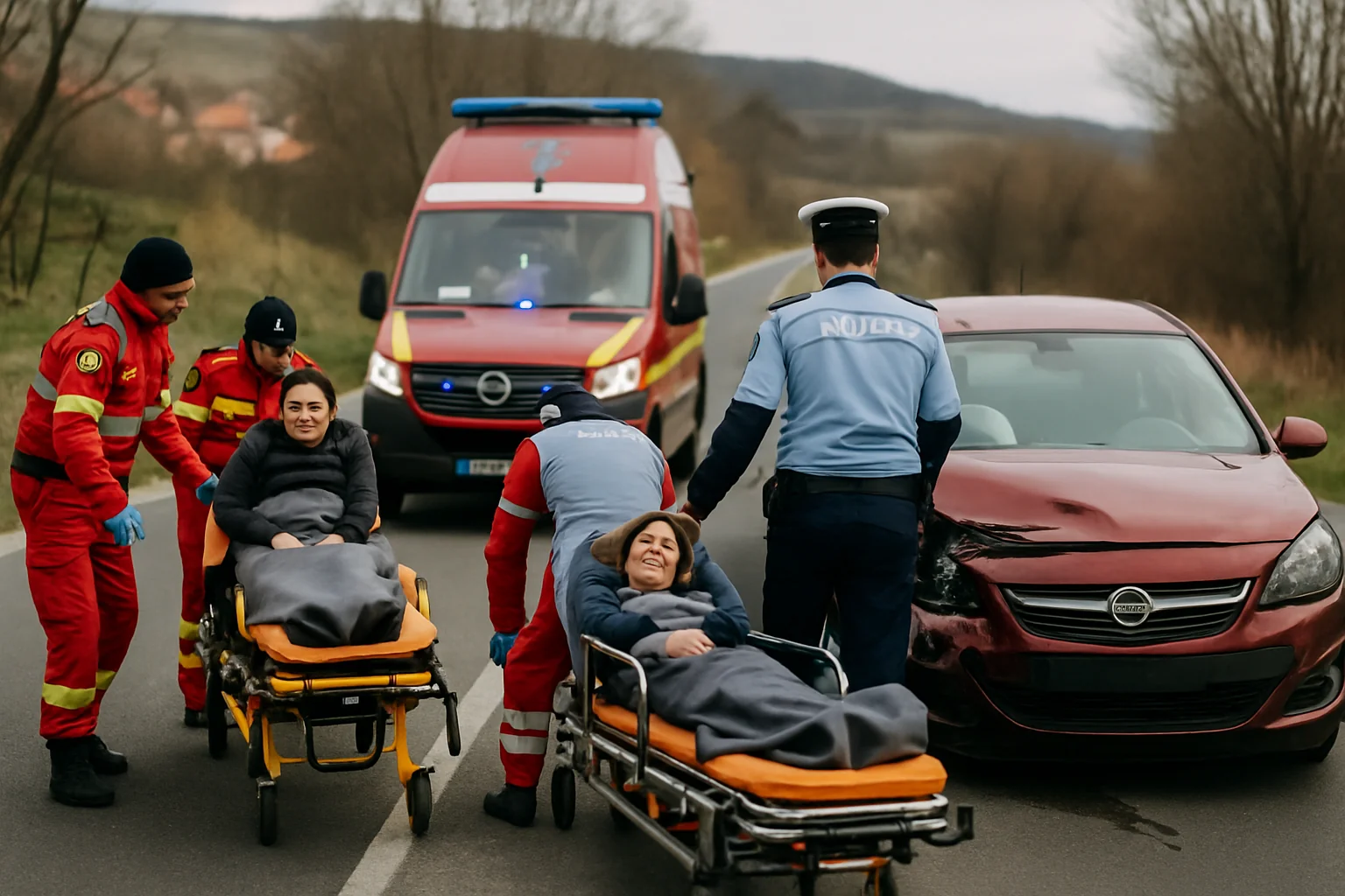 Accident rutier grav în Vâlcele – Două femei rănite, duse la spital