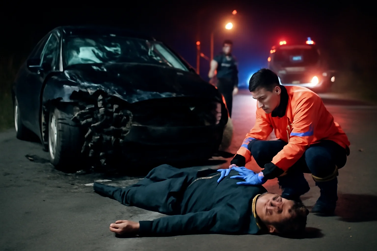 accident rutier grav, un tânăr de 19 ani ajunge de urgență la spital