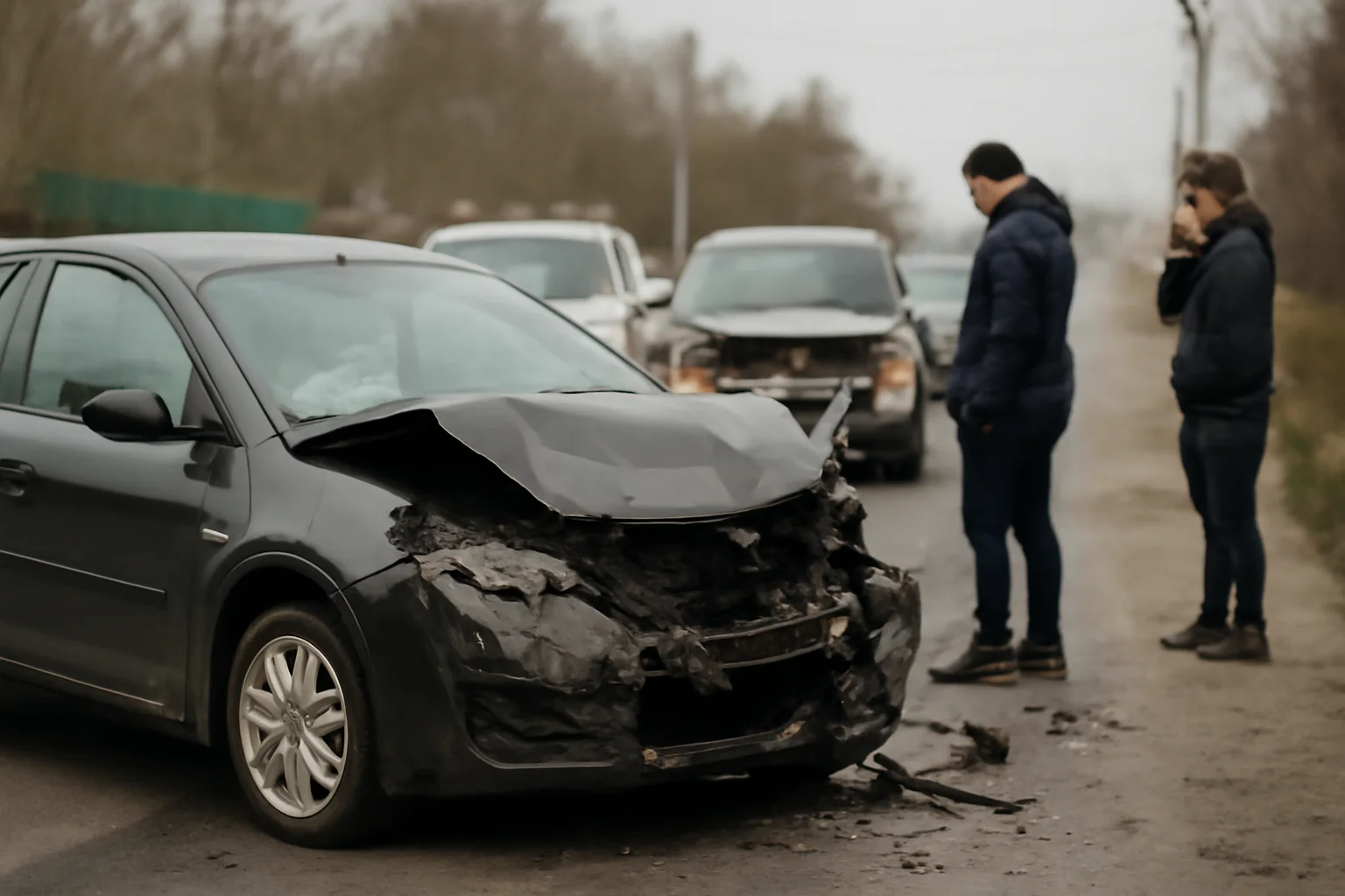 Accident rutier în lanț la Turda, lângă Cluj-Napoca: cinci mașini avariate și două femei rănite