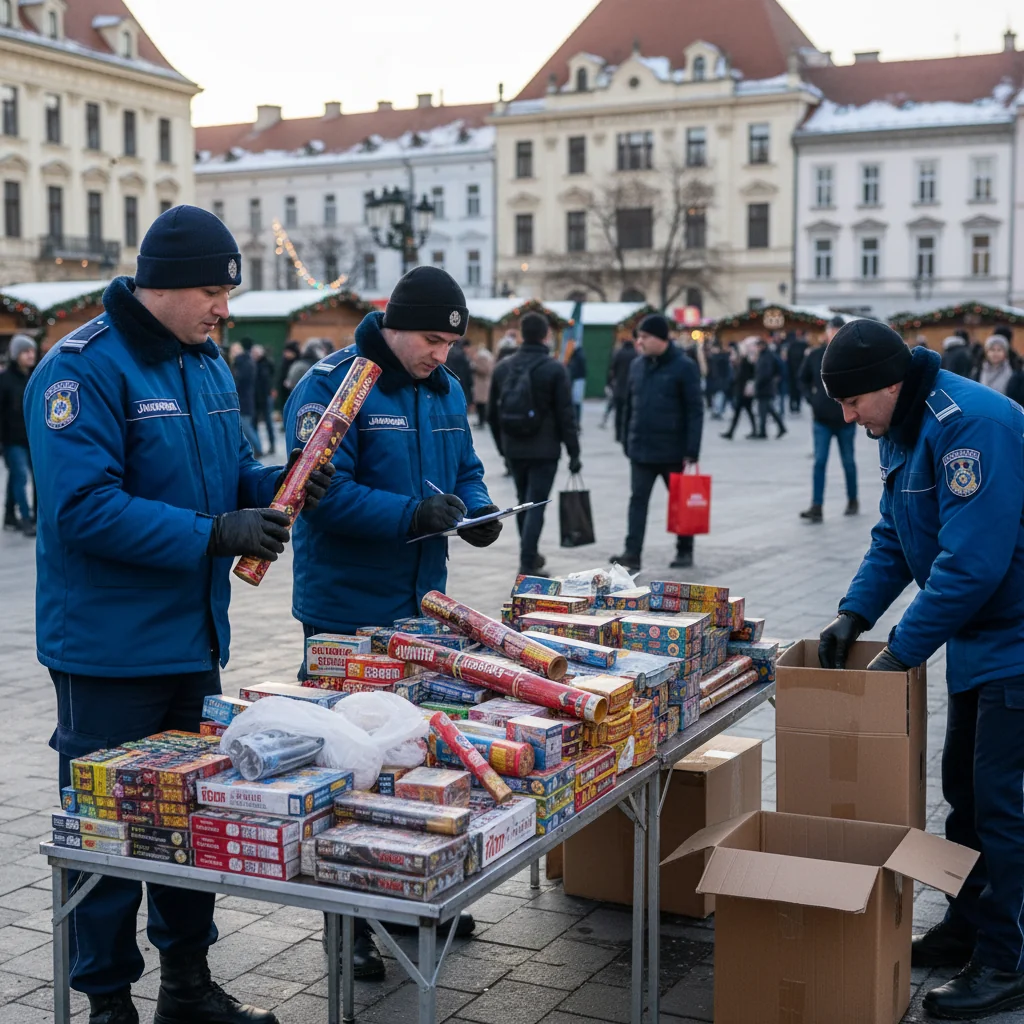 Acțiune a jandarmilor în Cluj-Napoca: articole pirotehnice confiscate înainte de Revelion