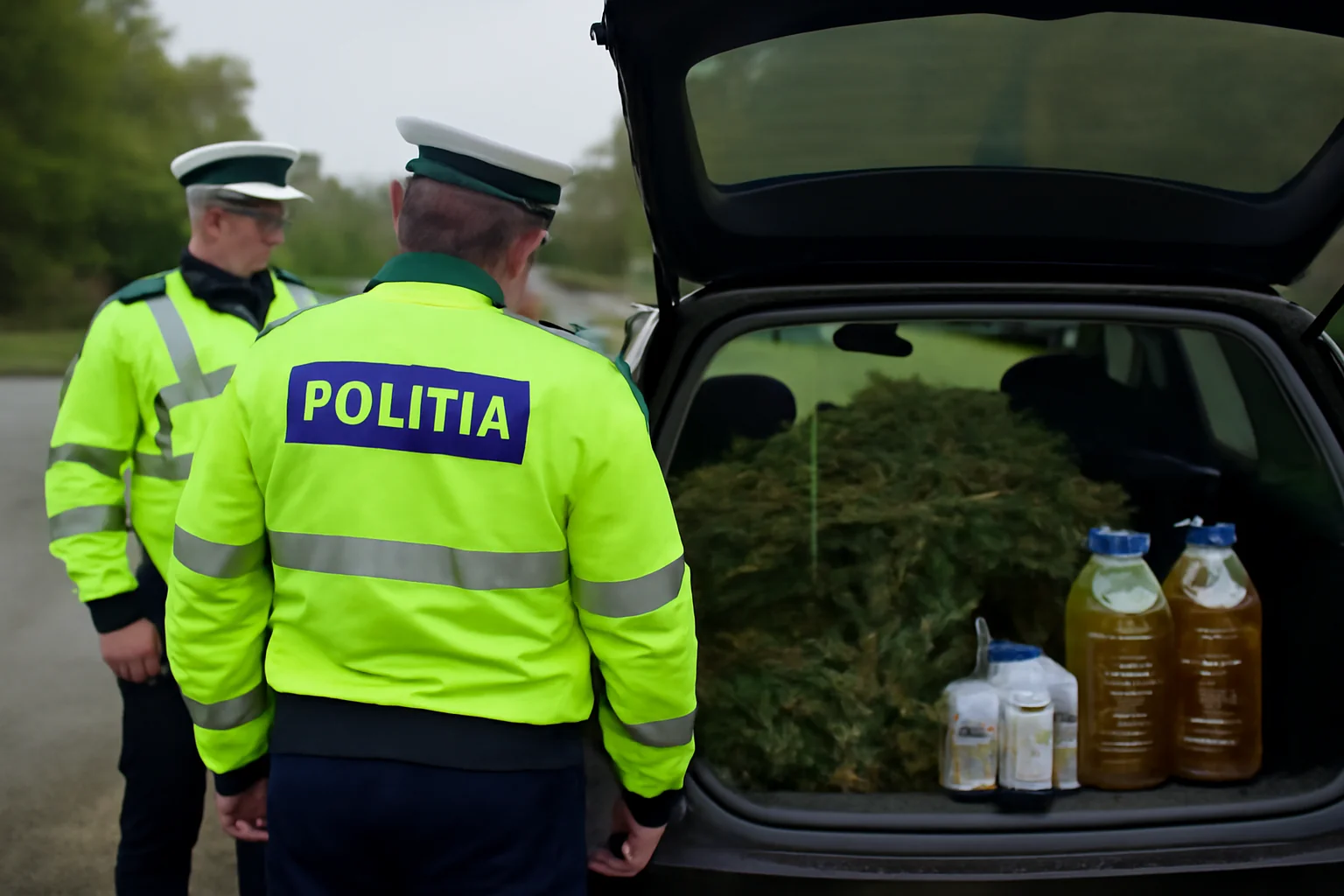 Acțiuni ale polițiștilor clujeni: 630 kg cetină confiscată
