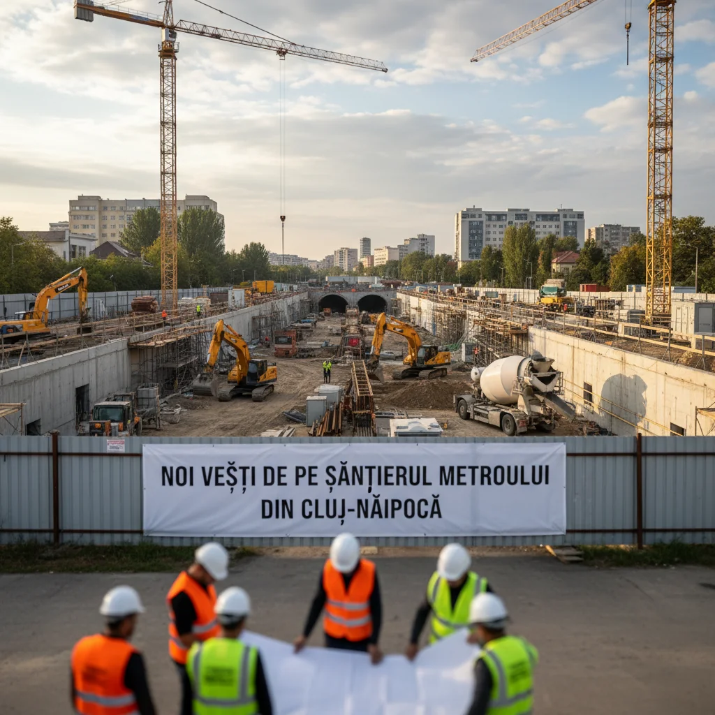 Actualizări importante de pe șantierul metroului din Cluj-Napoca