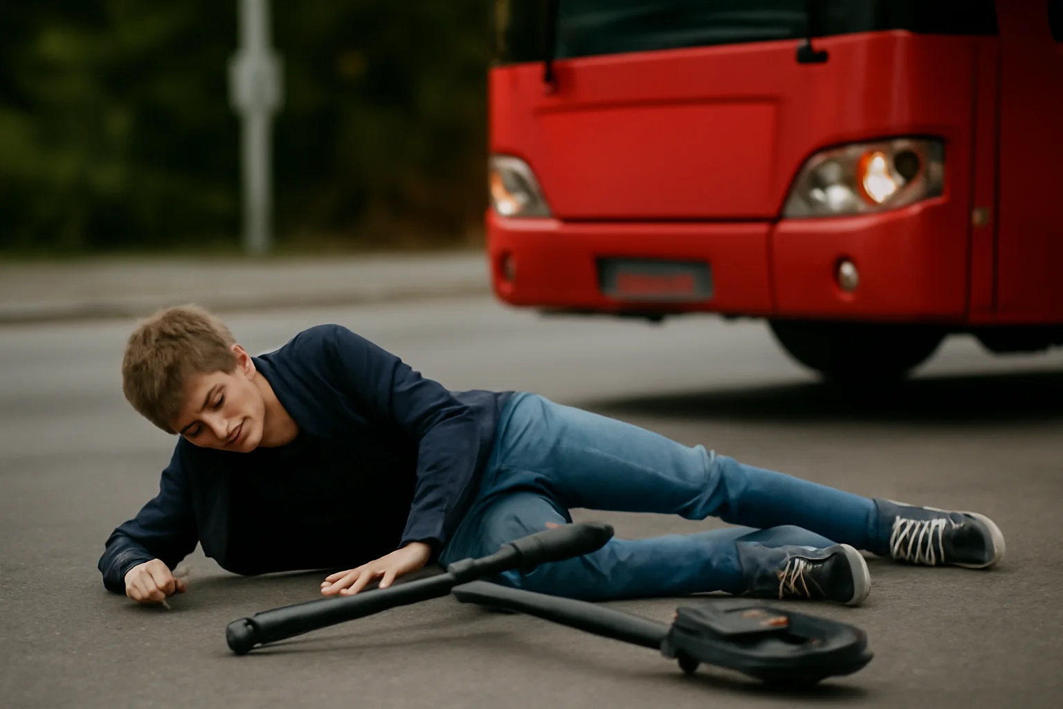 Adolescent de 17 ani accidentat de autobuz în Cluj-Napoca după ce a traversat pe roșu