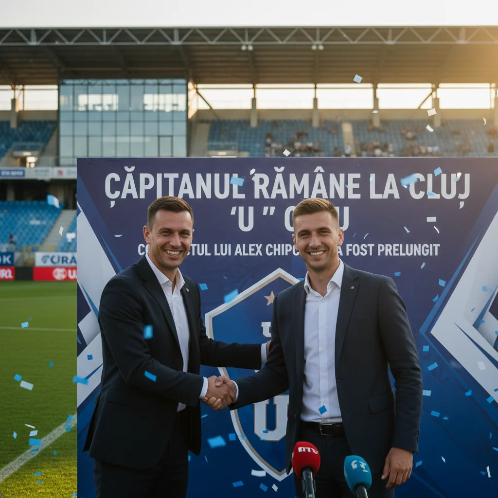 Alex Chipciu, căpitanul echipei U Cluj, a semnat prelungirea contractului