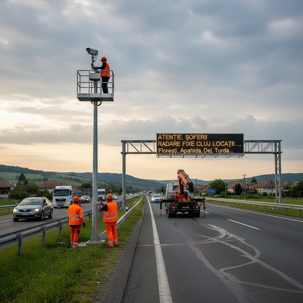 Atenție, șoferi din Cluj! Unde vor fi instalate noile radare fixe pe drumurile județene