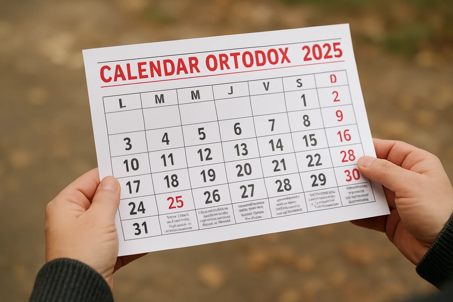 Calendar ortodox – 2025-12-30