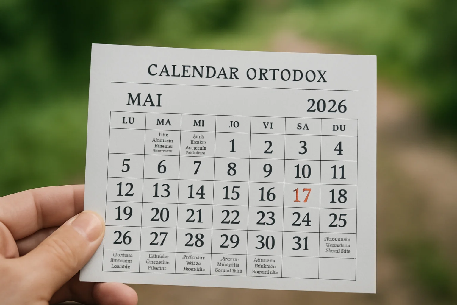 Calendar ortodox – 2026-05-17