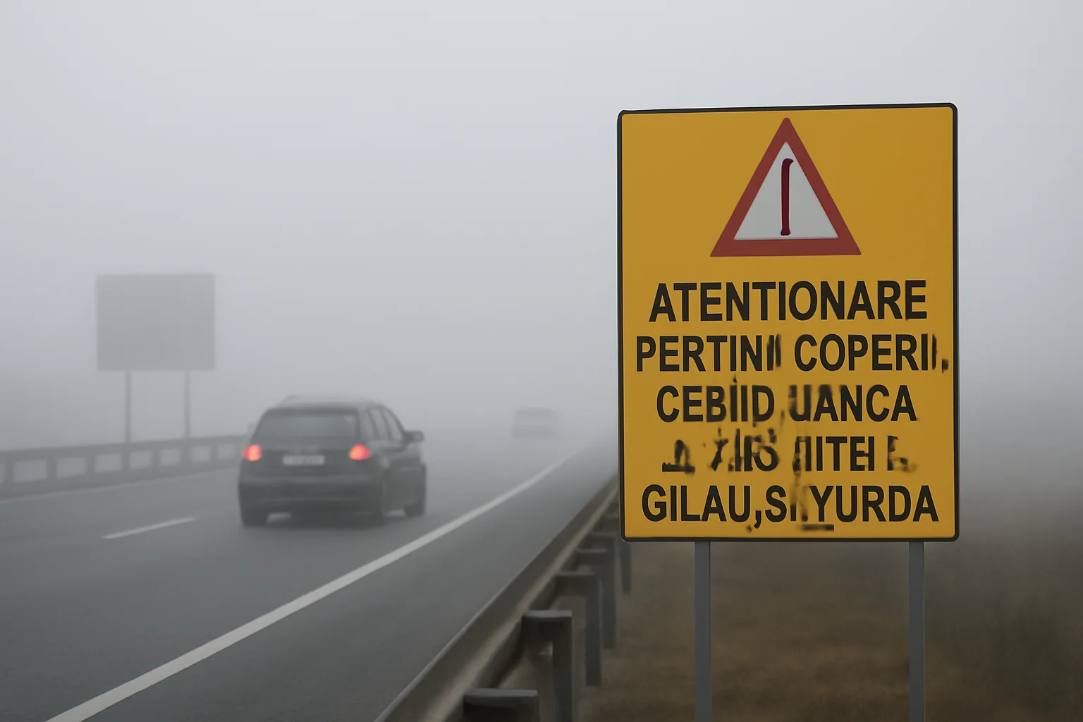 Ceață densă pe A3 în zona Cluj-Napoca: avertizare pentru șoferii de pe tronsonul Gilău–Turda