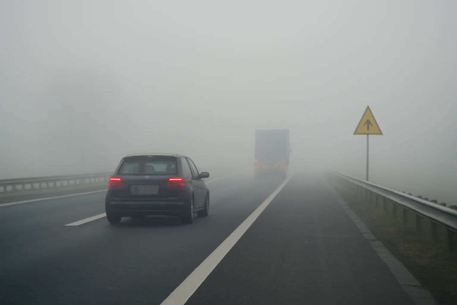 Ceață densă pe Autostrada A3, tronsonul Gilău–Turda: atenționare pentru șoferi la Cluj-Napoca
