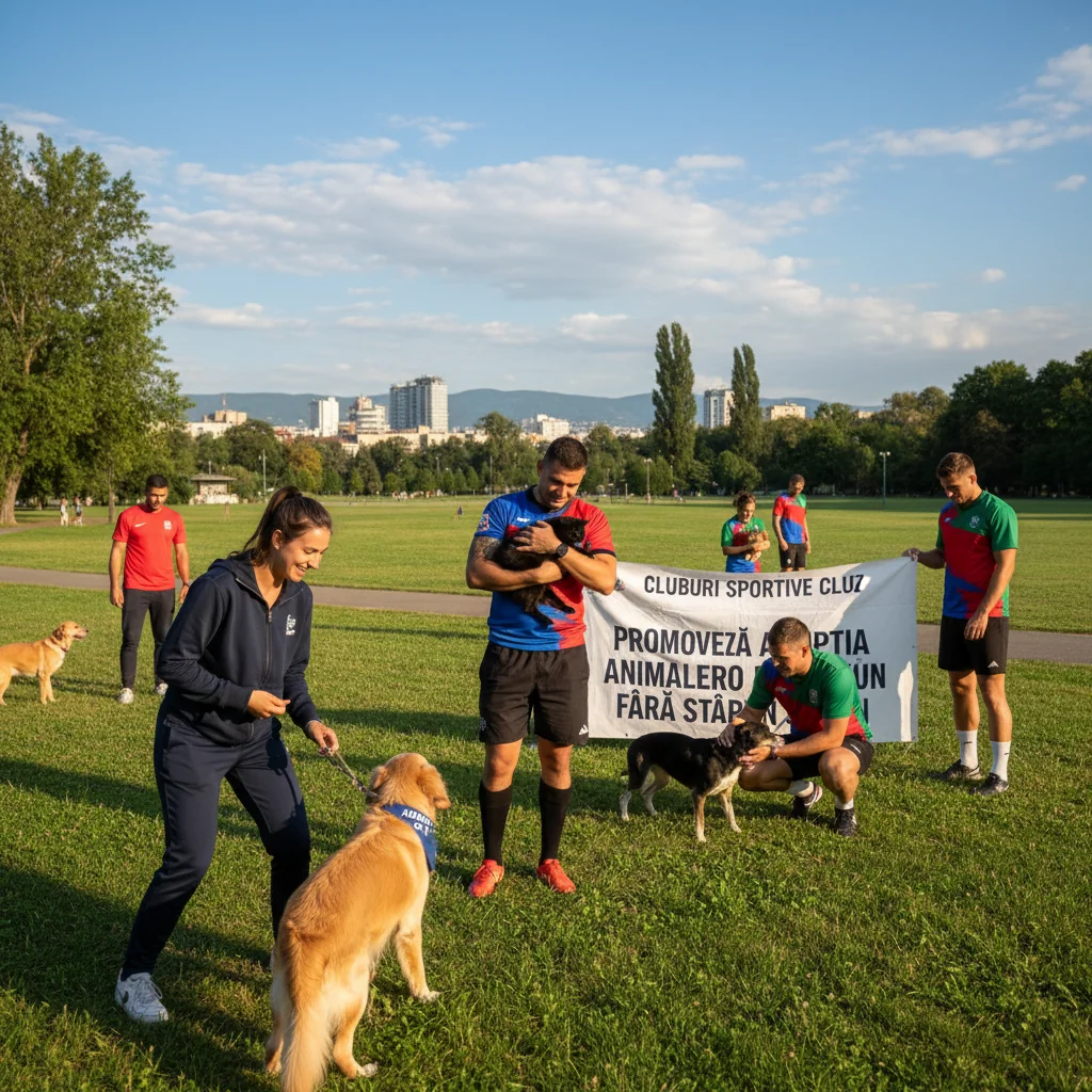 Cluburile sportive din Cluj susțin adopția câinilor și pisicilor fără stăpân