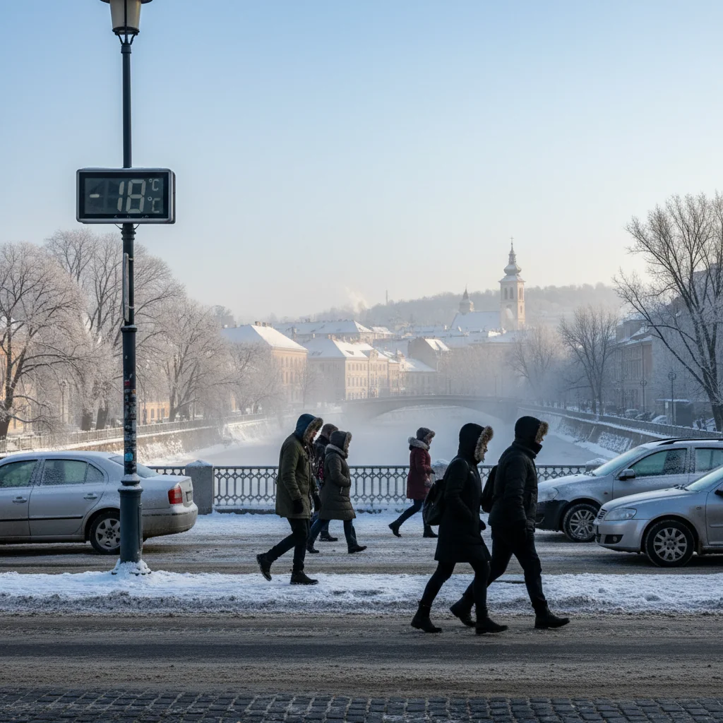 Cod galben de ger la Cluj-Napoca: temperaturi de până la -18°C anunțate de ANM