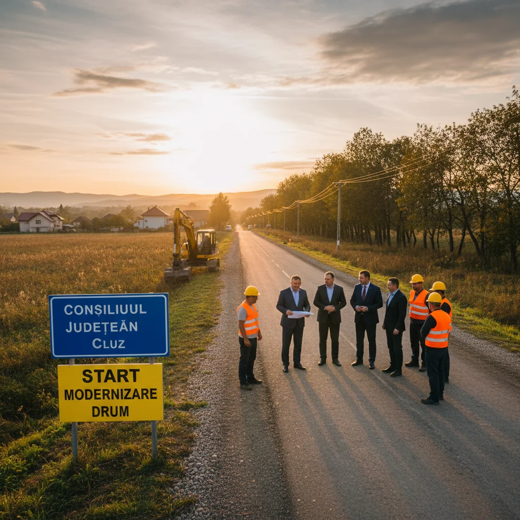 Consiliul Județean Cluj preia un nou tronson de drum pentru modernizare viitoare
