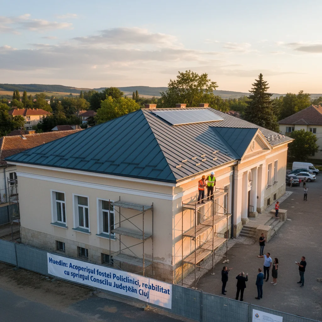 Consiliul Județean Cluj susține reabilitarea acoperișului fostei Policlinici