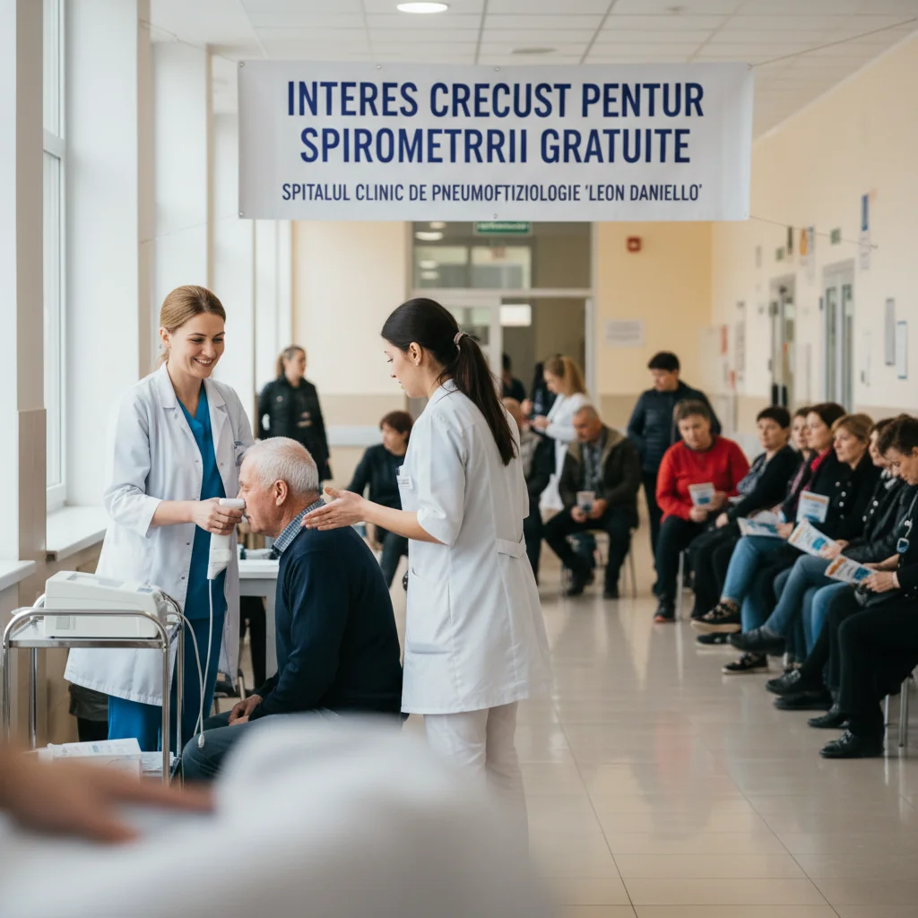 Crește interesul local pentru spirometriile gratuite la Spitalul Clinic de Pneumoftiziologie Leon Daniello