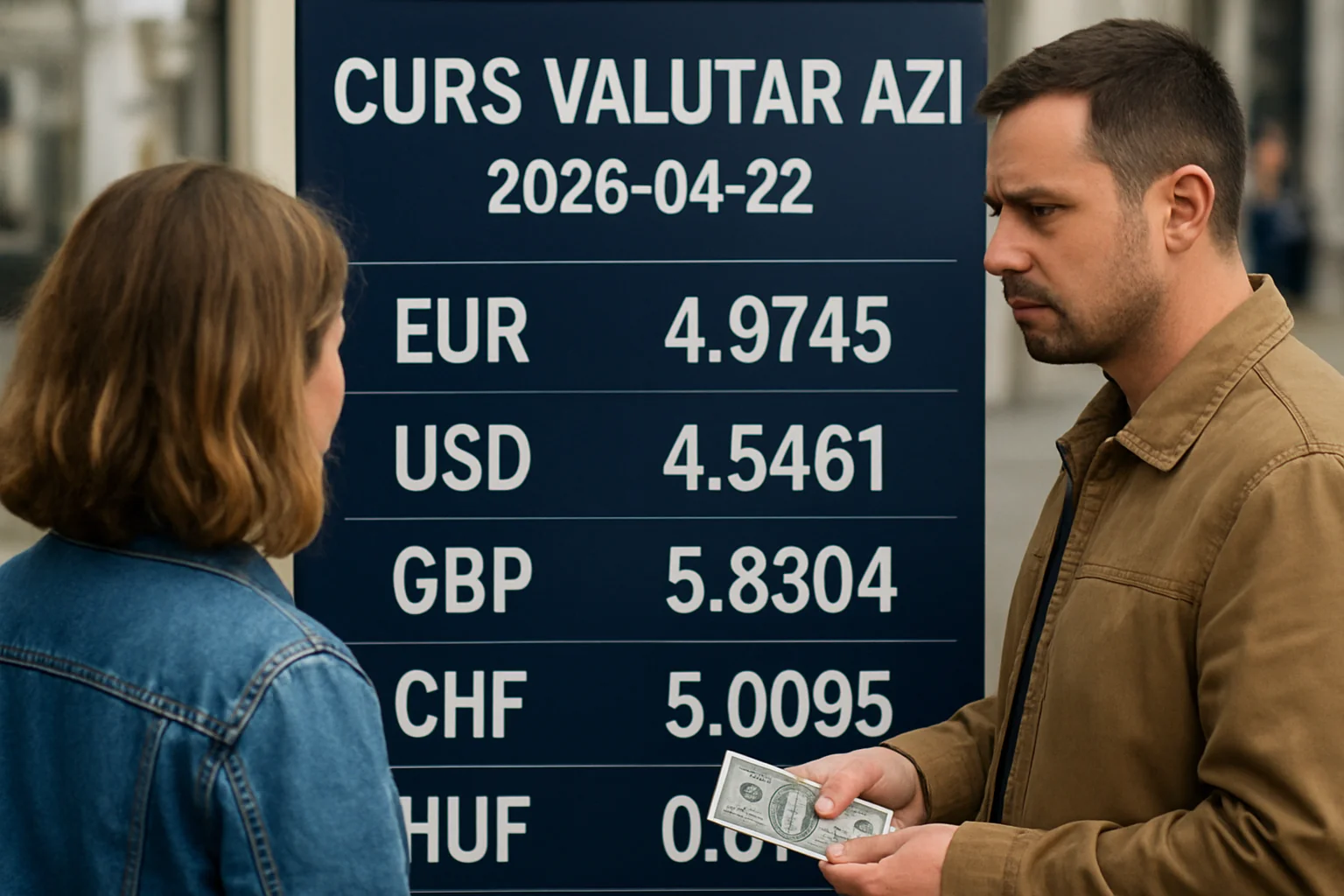 Curs valutar azi (BNR) – 2026-04-22