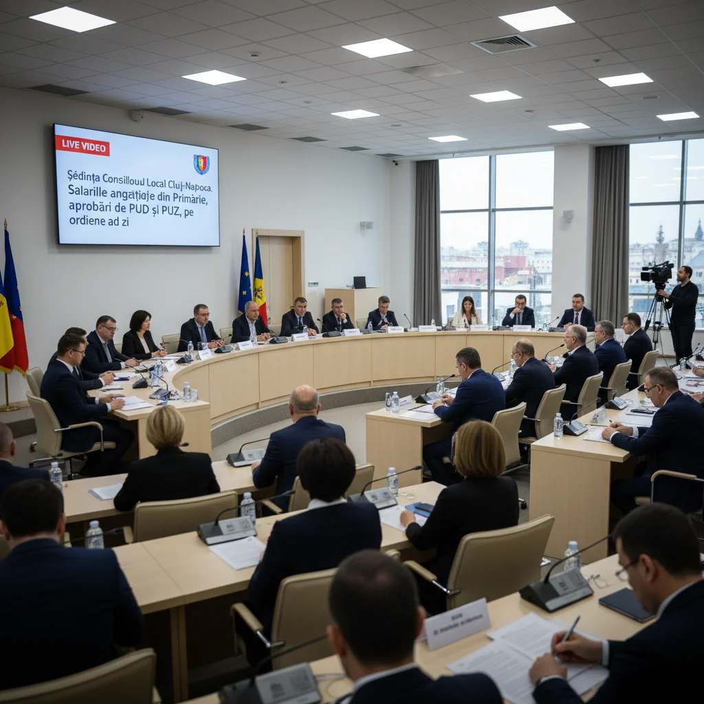 discutarea salariilor din Primărie și a proiectelor PUD/PUZ aflate pe ordinea de zi