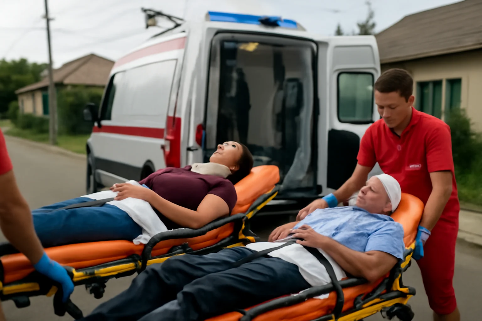 Două persoane rănite, transportate imediat la spital după incidentul din Căianu-Vamă