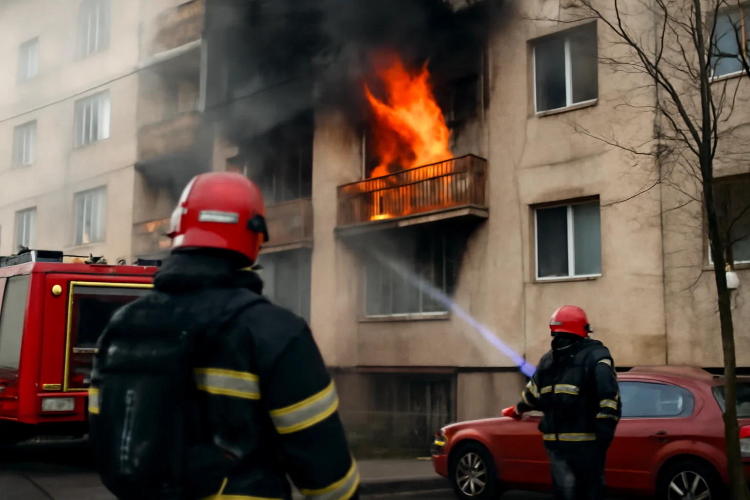 Incendiu în apartament la Cluj-Napoca, două persoane rănite