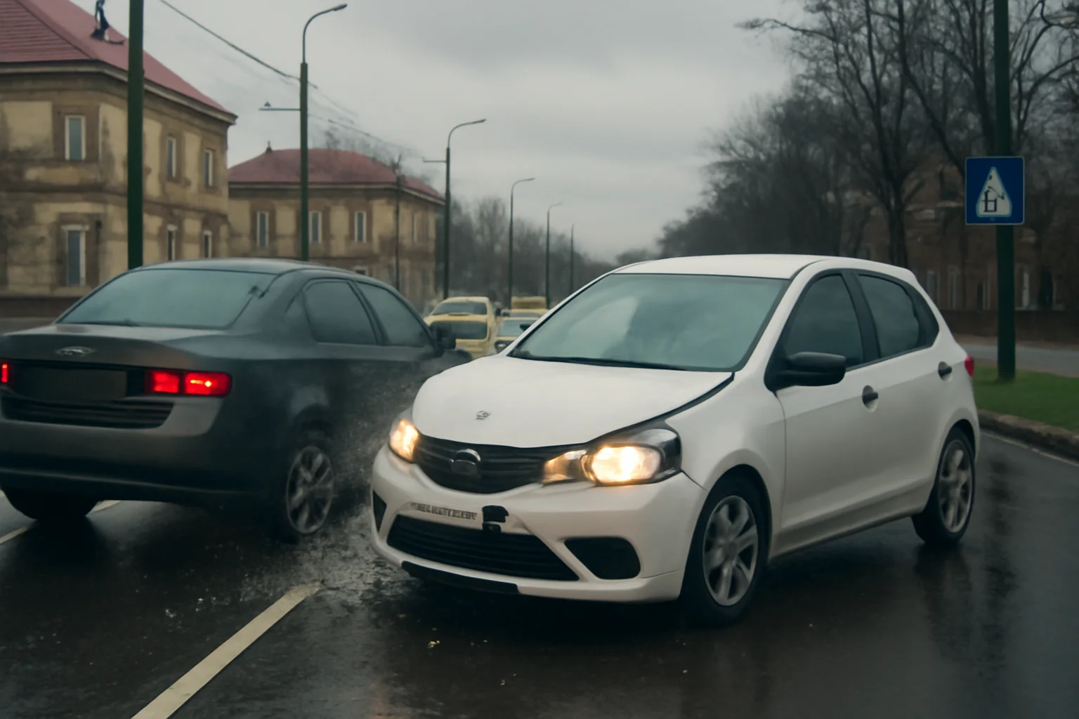 Incident Dramatic în Cluj-Napoca, Surprins de o Cameră de Bord!