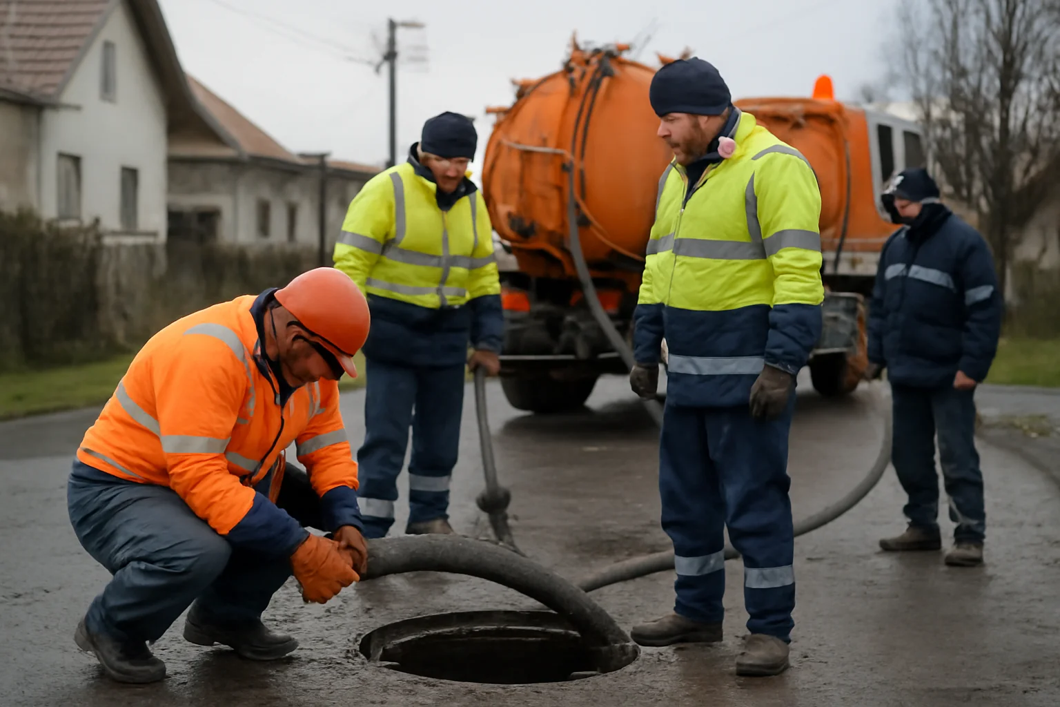 Intervenție la canalizarea din Apahida, anunțată după sesizările localnicilor din zona Cluj-Napoca