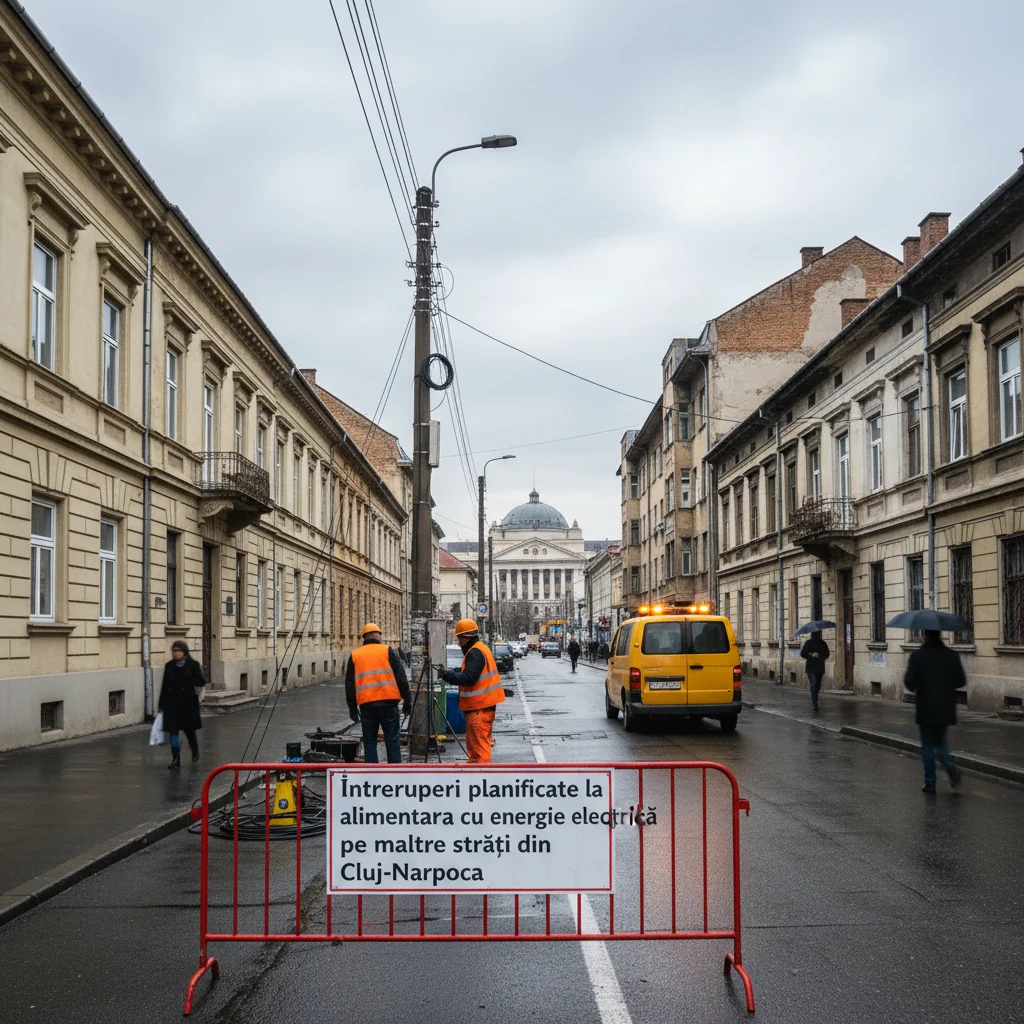Întreruperi programate ale curentului electric pe mai multe străzi din Cluj-Napoca