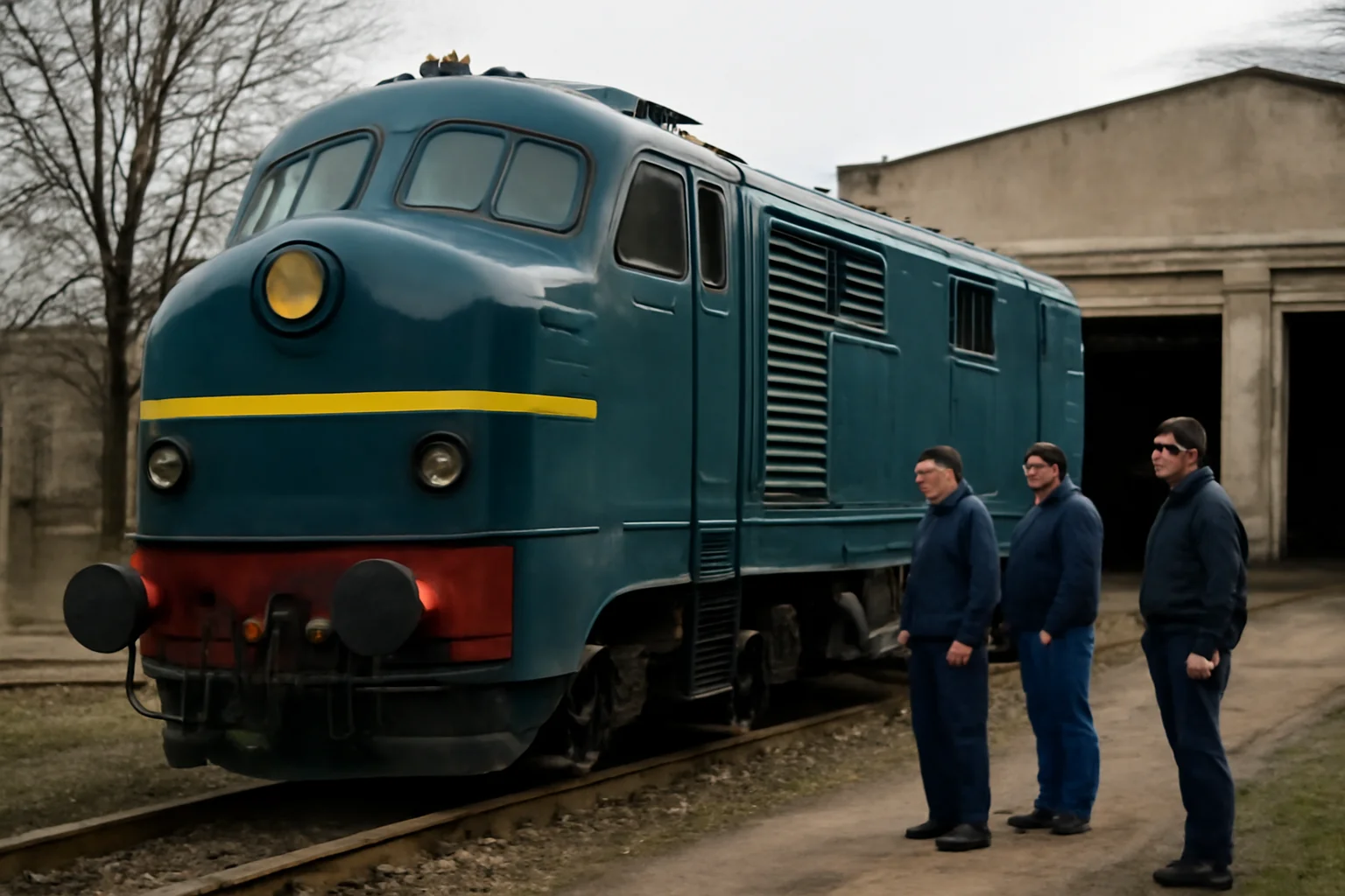Locomotivă veche de peste jumătate de secol, echipată cu motor submarin, recondiționată integral la Remarul 16 Februarie Cluj