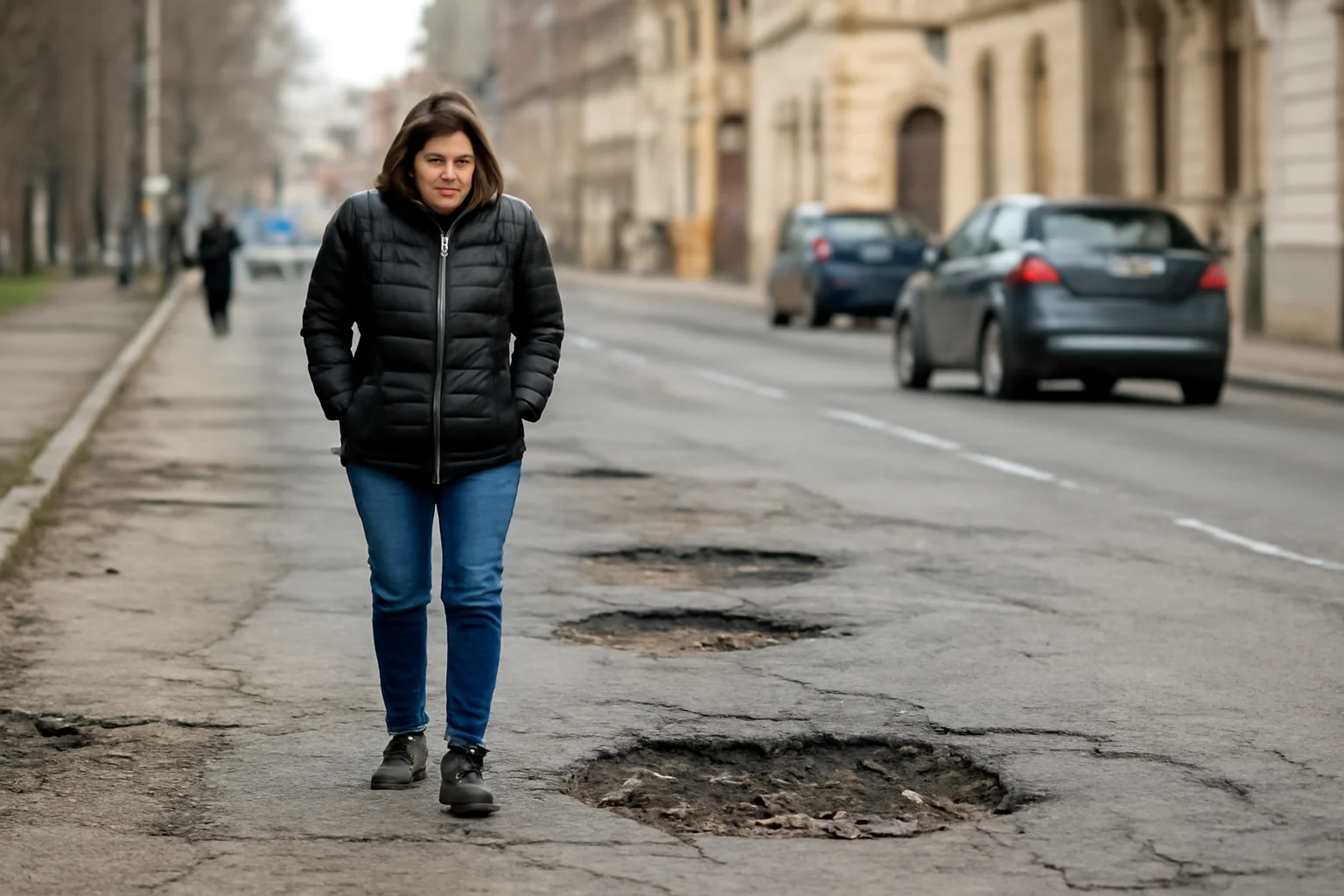Lucrări de peticire pe străzile din Cluj-Napoca după apariția gropilor în asfalt