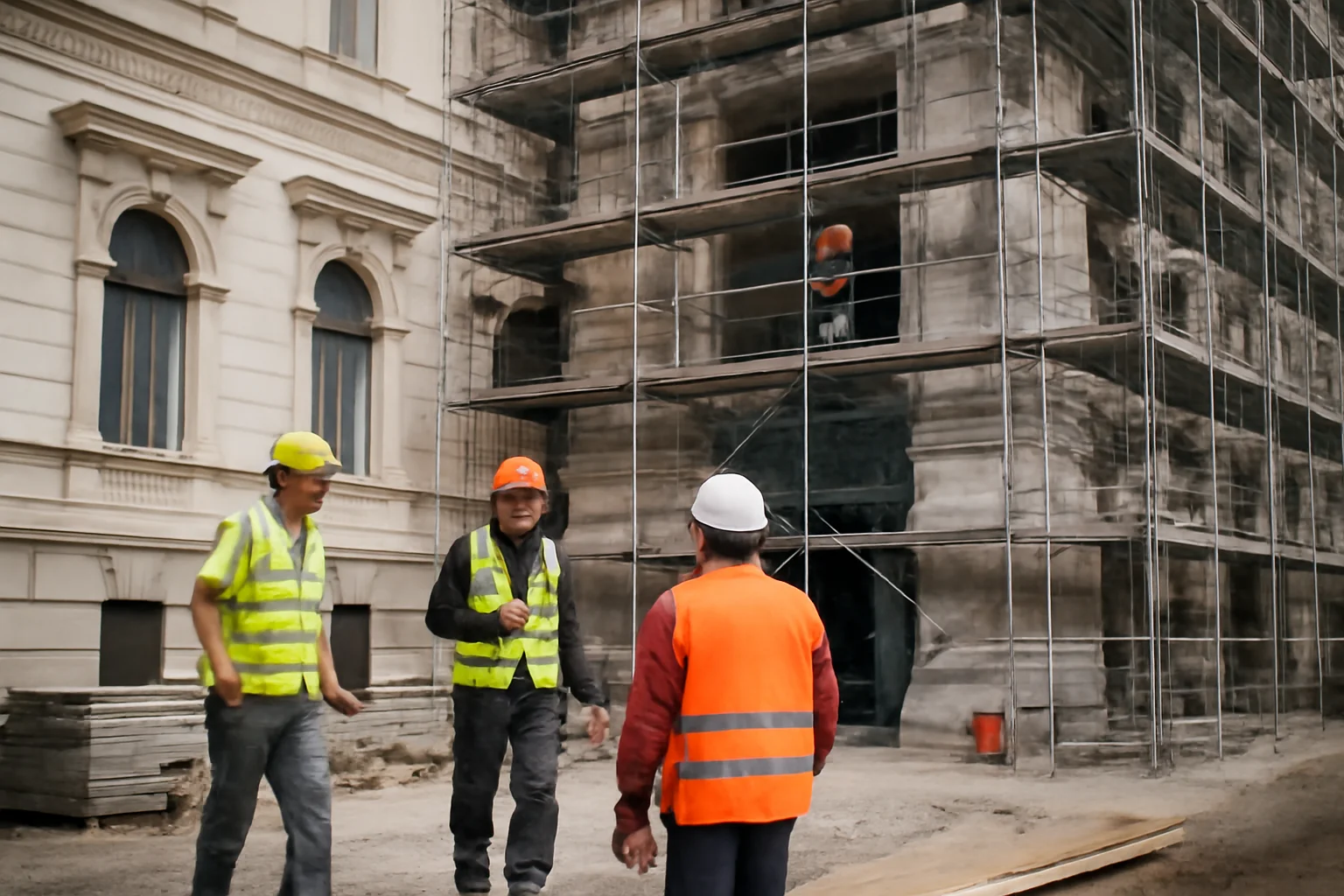 Lucrările de reabilitare la Prefectura Cluj au atins aproape 50% finalizare