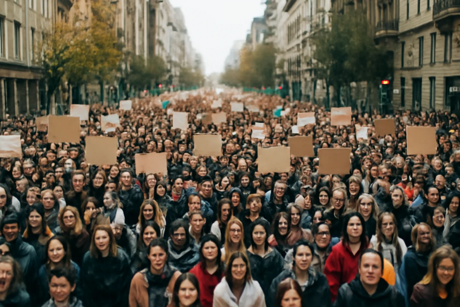 mii de participanți pe străzile din centrul orașului!