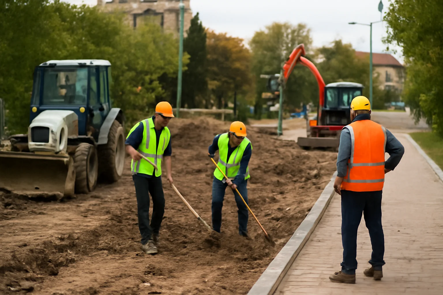 Noul parc dintre Someș și strada Plopilor din Cluj-Napoca ajunge la 10% execuție